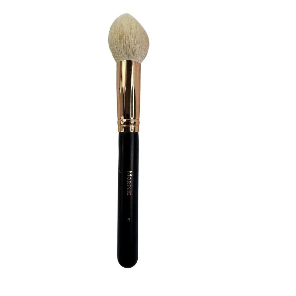 Morphe R5 Pro Pointed Contour Brush Rose Gold Collection Black Handle Tapered